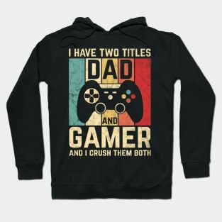 Vintage Gamer Dad Retro Video Games Gift Hoodie